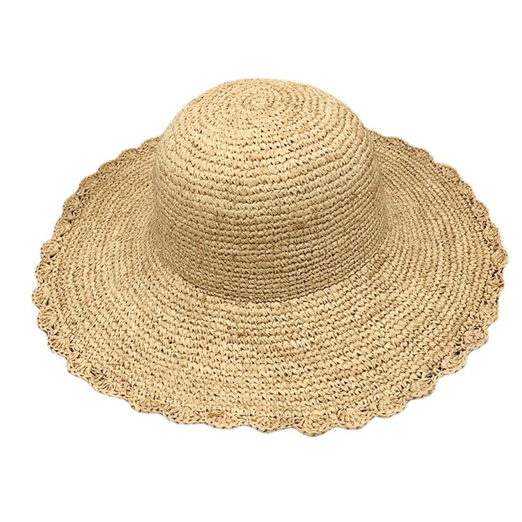 Chapeau de paille en raphia contre les coups de soleil visage