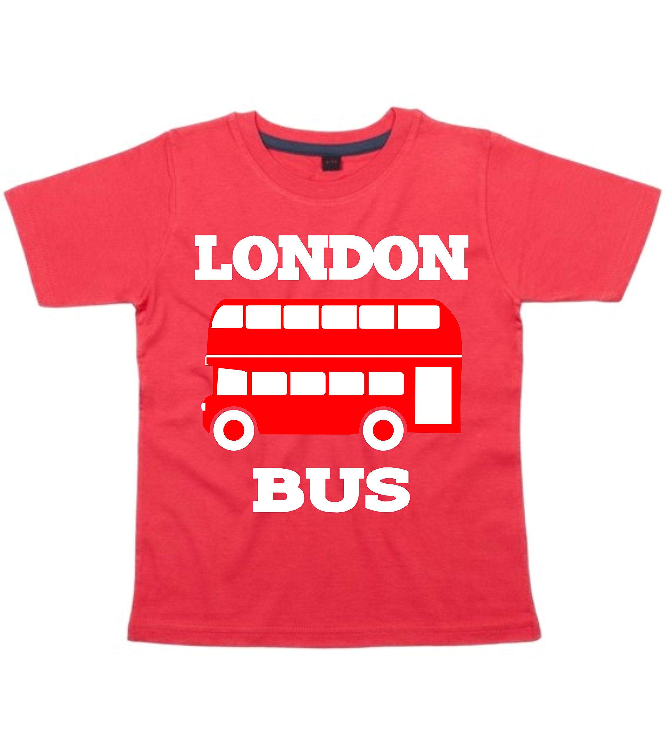 Edward Sinclair 3-4 Years Red Children's T-Shirt 'London Bus' with red & White Print