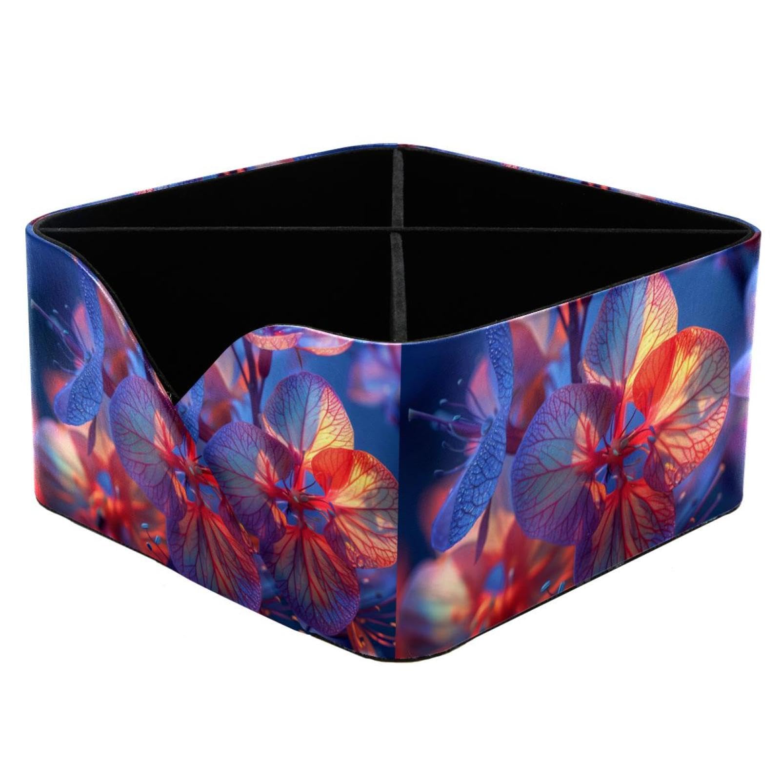 Organiseur de bureau pour papeterie et cosmétiques avec motif fleur en cristal élégant