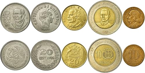 Vista 10 de Colección de 5 Monedas Líderes Militares de América Latina Héroes Nacionales Libertadores Ejército Comandantes Independencia