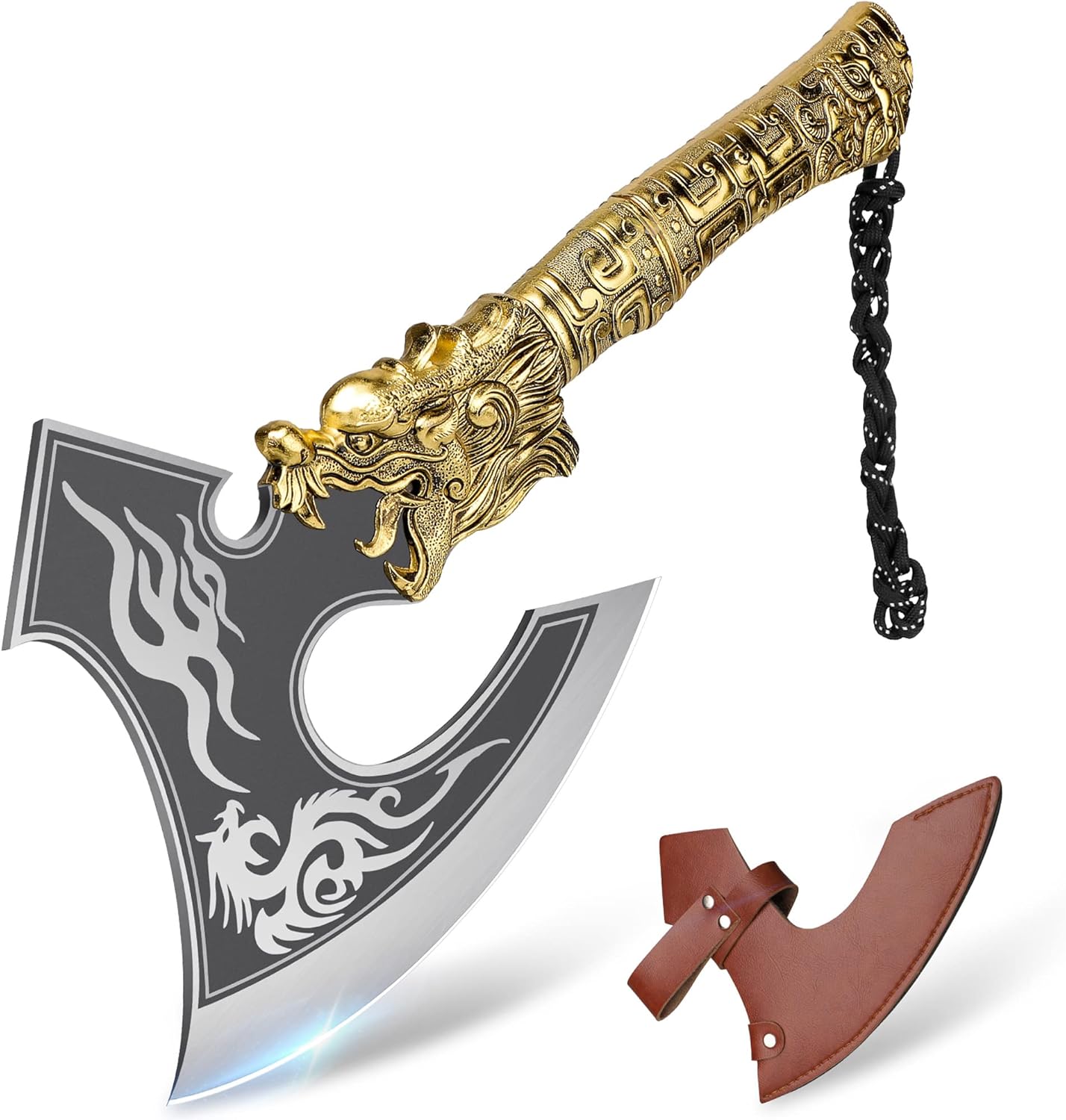 ROCOCO Heavy Duty Bone Chopper - Kitchen Axe With Sheath Birthday Mother Father Gift Idea Men