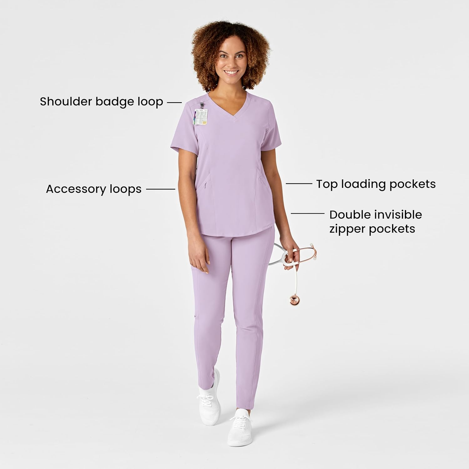 WINK Womens Scrub Top - Image 2