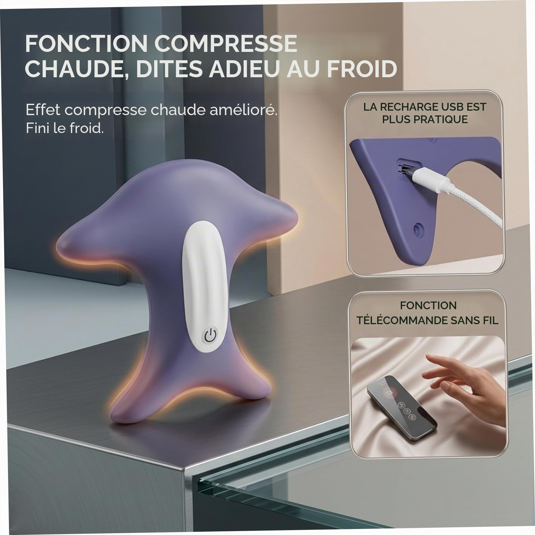 Entraîneur Portable du Plancher pelvien pour Hommes, Appareil d'exercice Kegel avec télécommande, Appareil Ergonomique de renforcement du Plancher pelvien Bleu Marine pour Un Usage Domestique