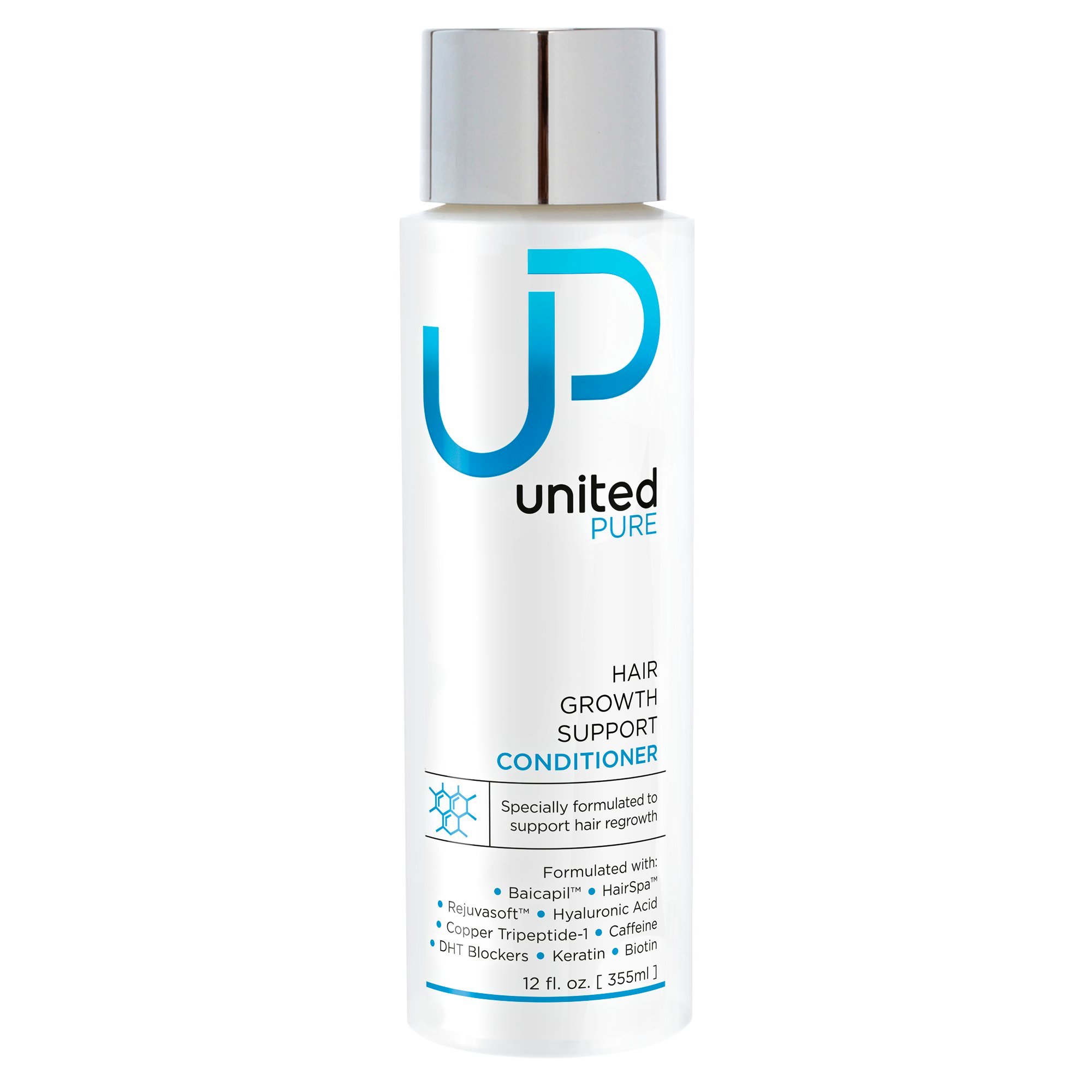 New UP Hair Growth Support Conditioner - United Pure Big 12oz DHT Blocking Anti Hair Loss w/Baicapil, Rejuvasoft, HairSpa, Biotin, Hyaluronic Acid, Keratin, Copper Tri-Peptide 1, Saw Palmetto & More