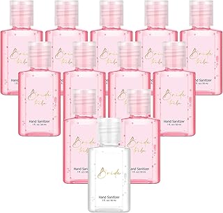 Leelosp 12 Packs Bride Tribe Hand Sanitizer Wedding Favors Mini Travel Size Hand Sanitizers Bulk Bridesmaid Bachelorette Proposal Gift for Bridal Shower Wedding Party Supplies