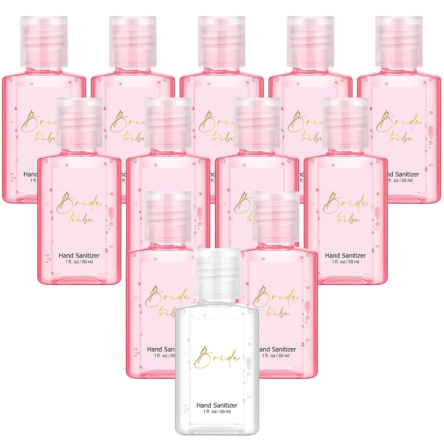 Leelosp 12 Pcs Wedding Celebration Hand Sanitizer Gift Bride Tribe Sanitizer Thank You Gift Favor Mini Travel Size Hand Sanitizers Bulk for Wedding Bride Tribe Shower Party Favor(Stylish)