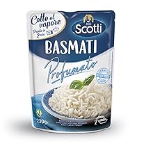 Riso Scotti – Basmati È Pronto in 2′ – Riso Basmati Cotto al Vapore – 230 gr