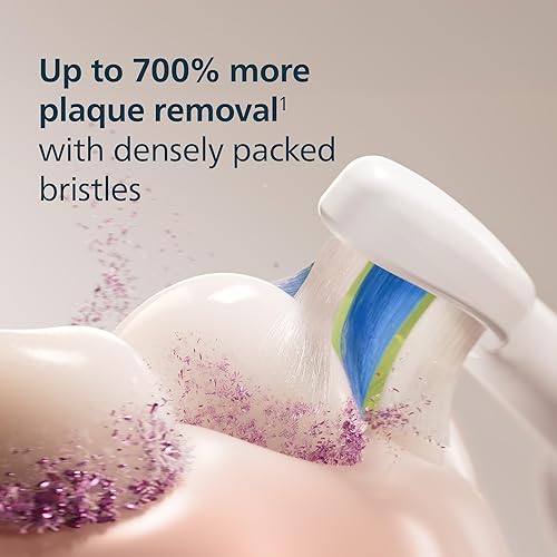 Vista 23 de Philips - Cabezales de repuesto para cepillos Sonicare W DiamondClean originales, 3 cabezales incluidos, blanco, HX6063/65