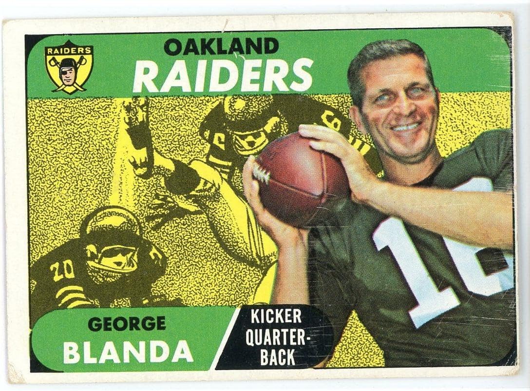 George Blanda 1968 Topps Card #142 - Unsigned Football Cards