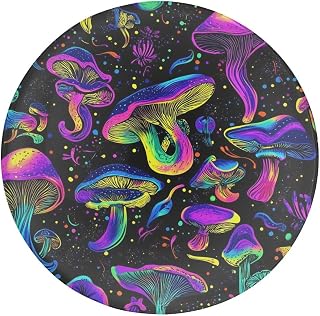Magic Mushroom Refrigerator Magnets Cute Glass Fridge Sticker for Kitchen Cabinet Locker 4 PCS