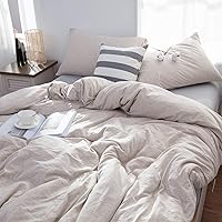 Vista 2 de LIFETOWN - 3 piezas de fundas de edredón en algodón 100% ultrasuave y de fácil cuidado con 1 funda de edredón y 2 fundas de almohada