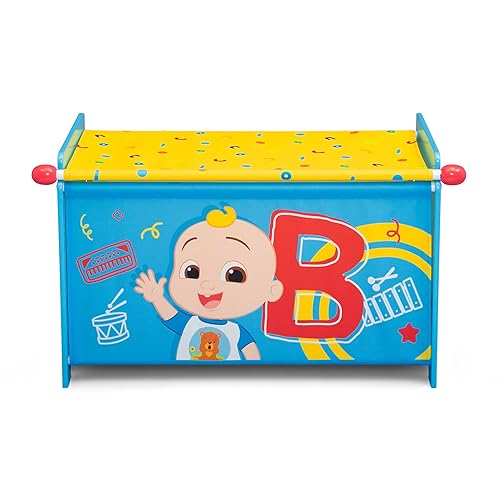 Vista 11 de Delta Children CoComelon - Juego de sala de juegos para niños pequeños de 3 piezas, incluye mesa, silla y caja de juguetes, color verde