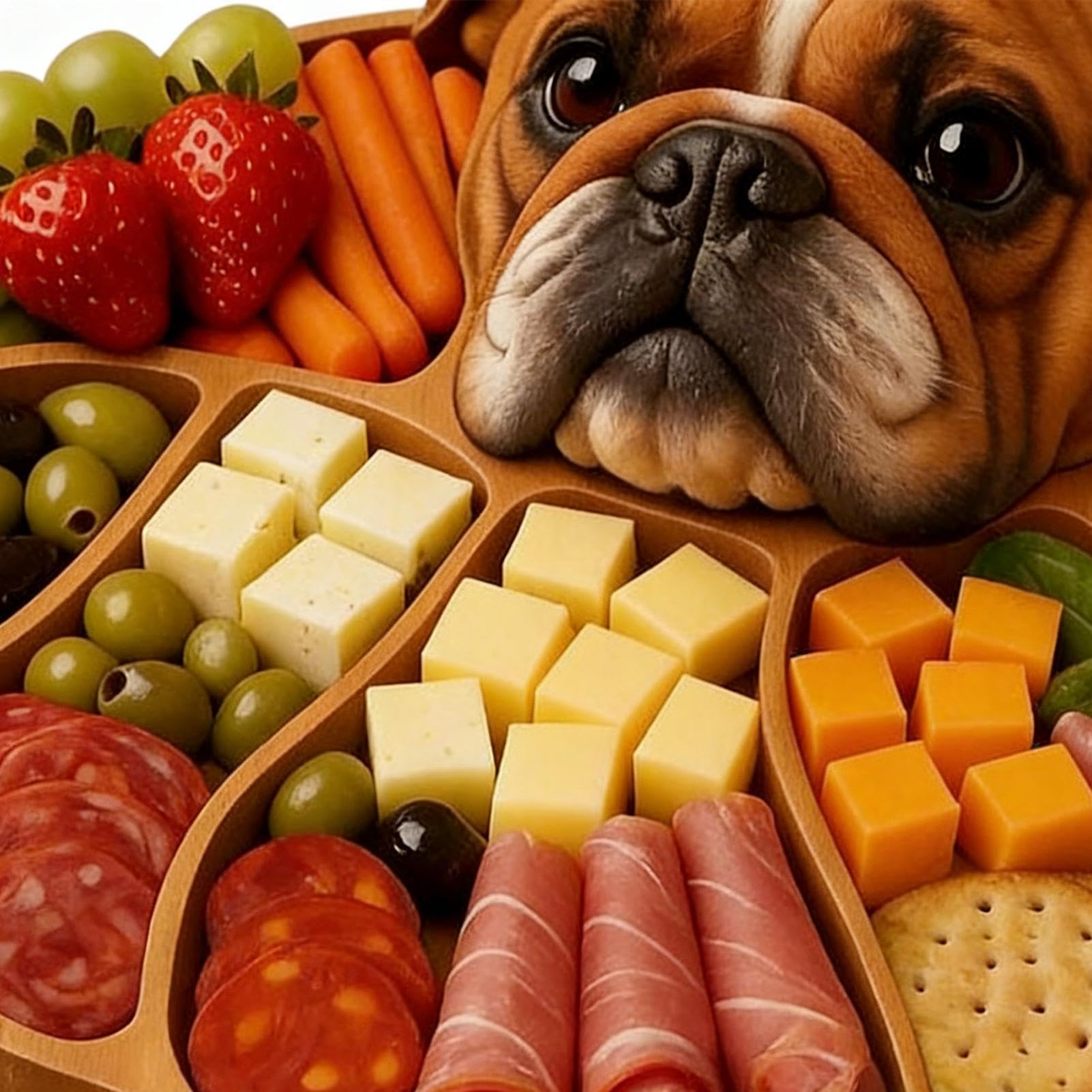 Plateaux en bois – Vaisselle multi-compartiments pour chien