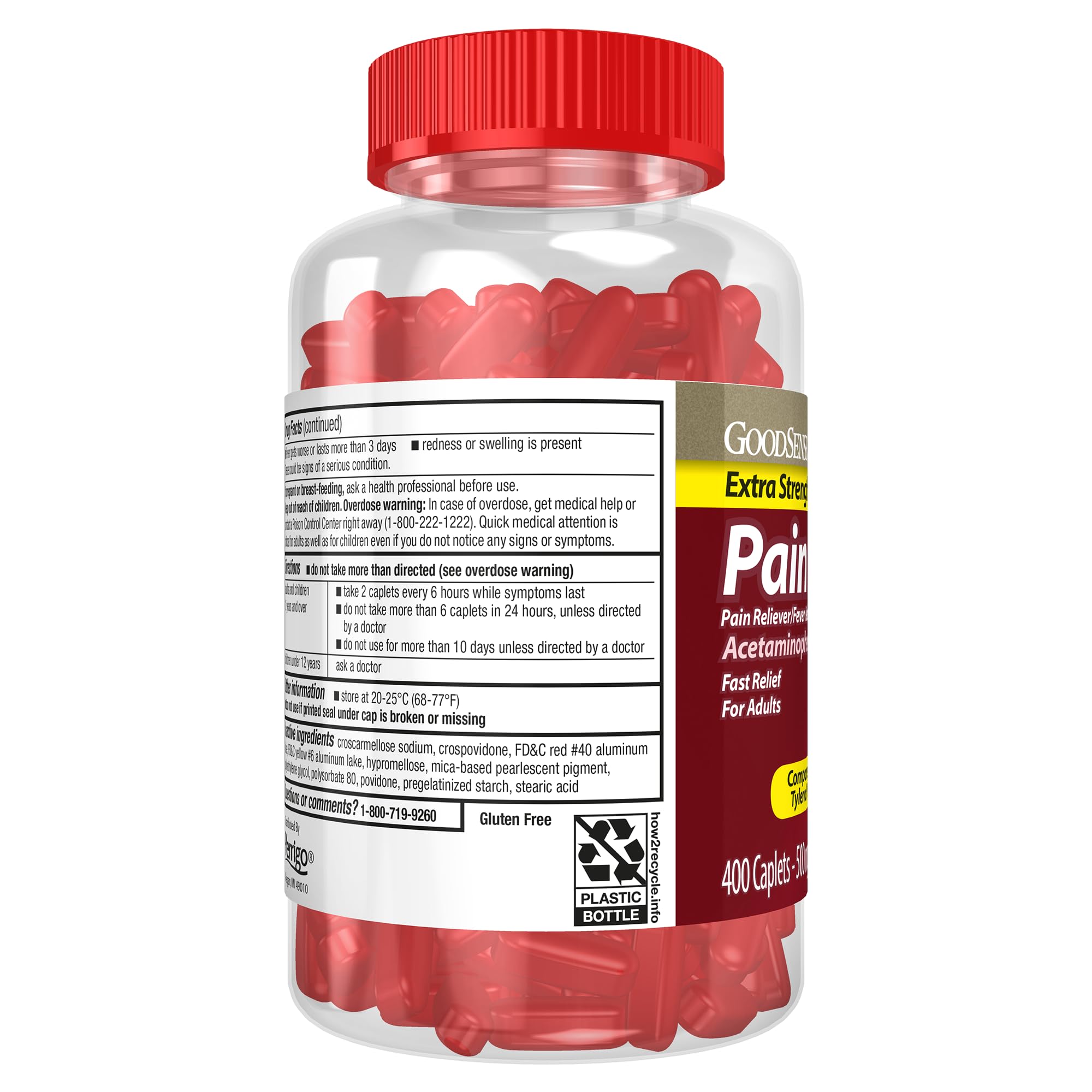 GoodSense Rapid Release Acetaminophen Caplets, 500 mg, 400 Count — Amazon image 11