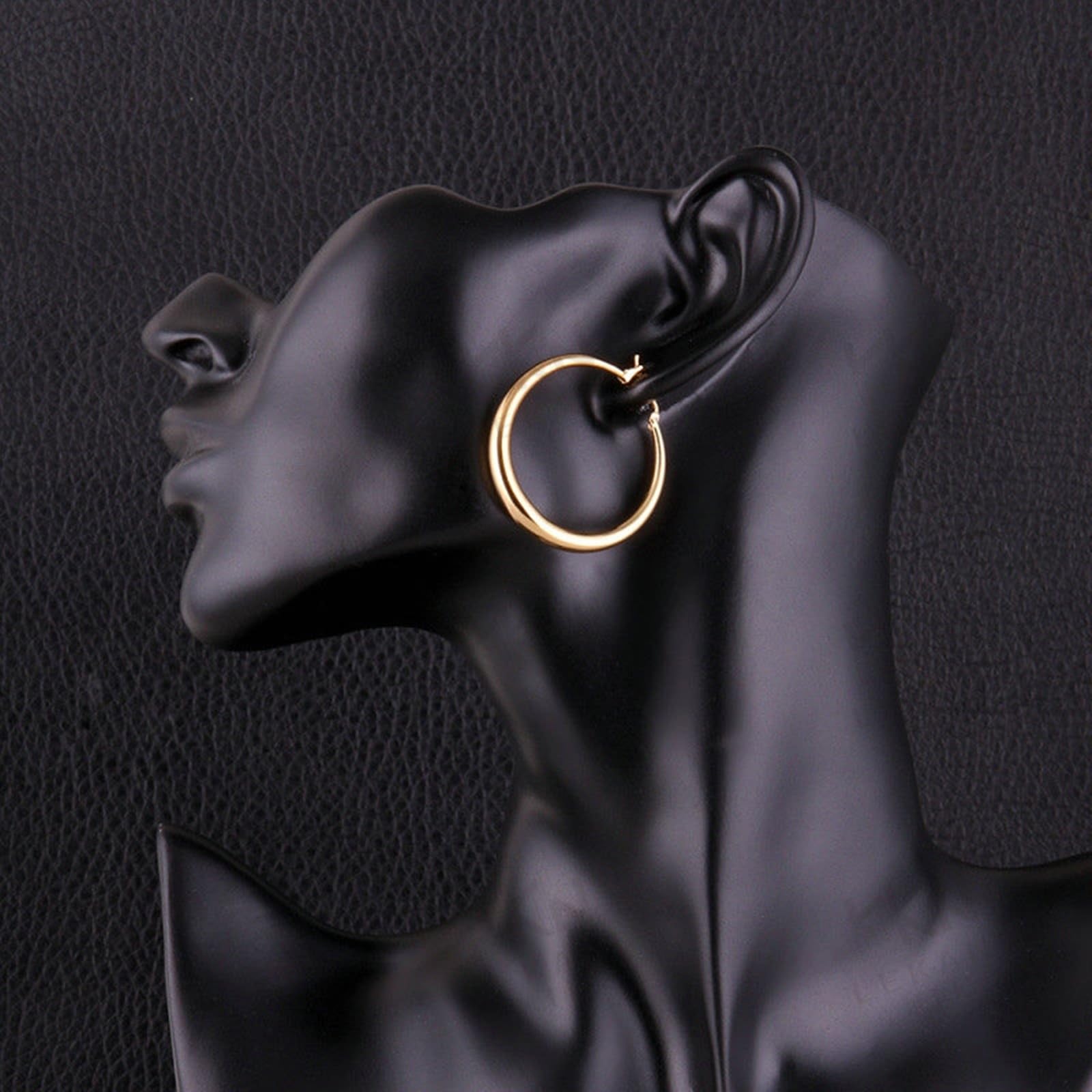 KnSam Pendientes de oro amarillo de 18 quilates Au750 para mujer, joyas de oro auténtico, pendientes de aro de aro de aro de oro 750 para mujer, pequeños, dorados