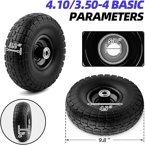 Miniatura 3 de Neumáticos planos de 10 pulgadas, paquete de 4, nunca vuelvas a tener un plano