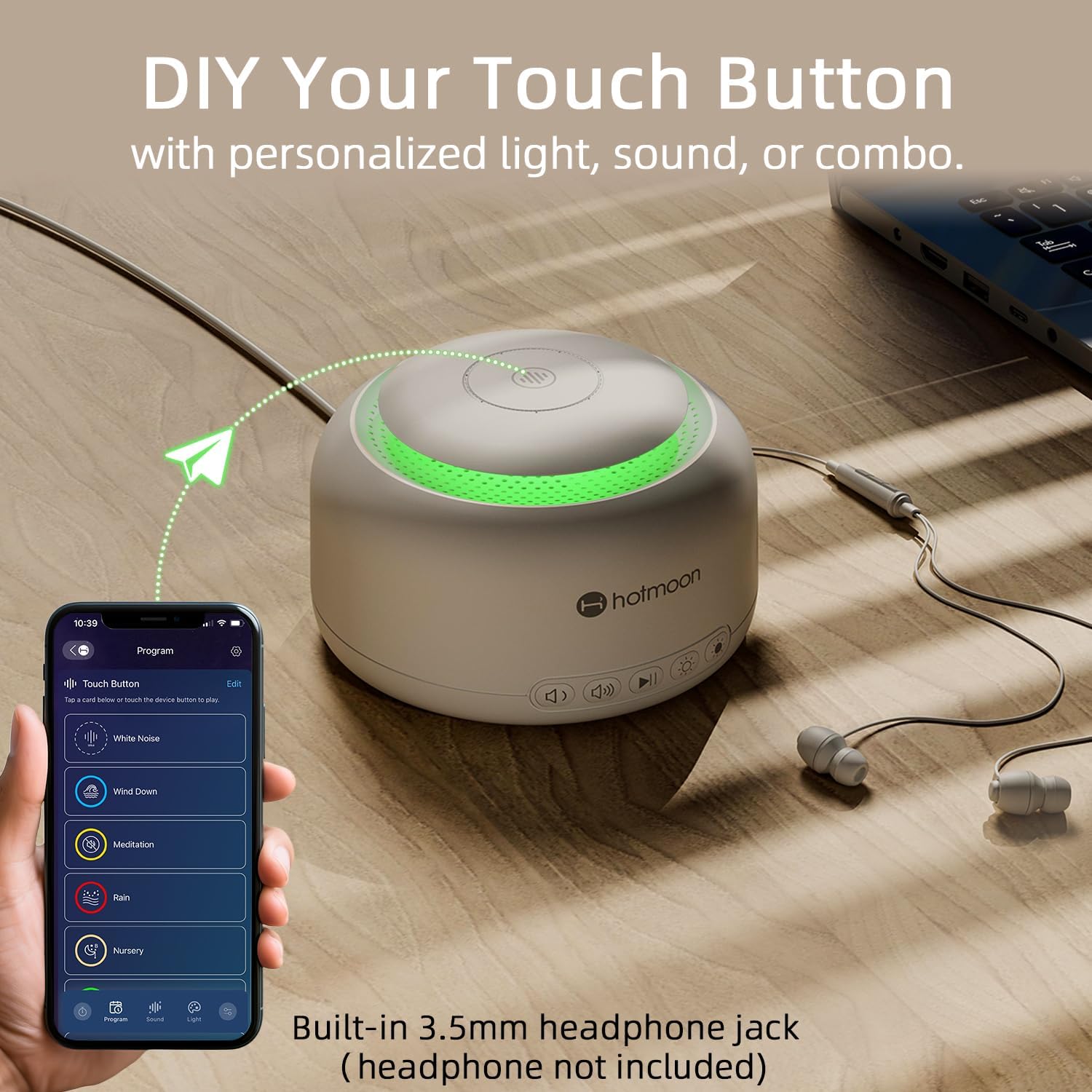 Hotmoon Mona Pro with headphone jack and app