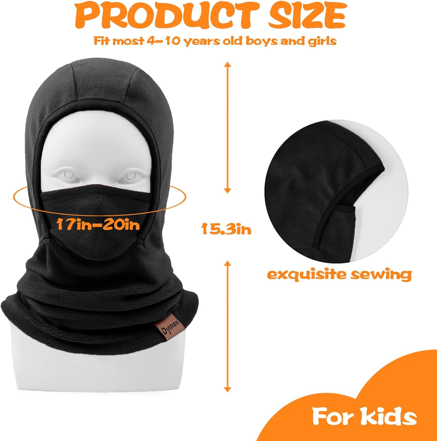 Kids Balaclava Ski Mask Winter Face Mask for Boys Girls Windproof Neck Warmer Gaiter Fleece Hood Face Cover for Cold Weather - Image 4
