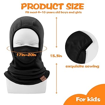 thumbnail image 2 of Kids Balaclava Ski Mask,fleece Face Mask Neck Warmer For Boys Girlswindproof Face Cover For Cold Weather Skiing Cycling 2 of 14