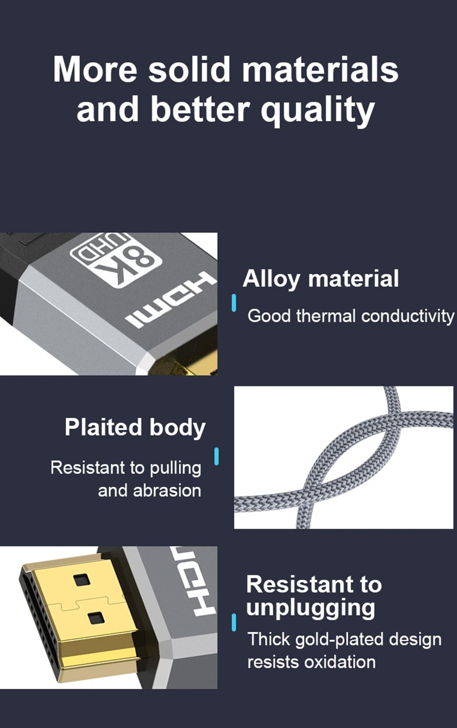 LN1LNE Cavo da HDMI a HDMI 2.1 2 m, 8K60Hz 4K120Hz Ultra HD e 48Gbps ad alta velocità Earc Hdmi 2.1 cavi/cavo supporta HDR10 HDCP 2.2/2.3 e compatibile con dispositivi HDMI PS5/TV/HDTV/PC/X-box, ecc