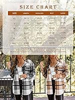 Vista 6 de AUTOMET Womens Casual Plaid Shacket Button Down Long Sleeve Shirts