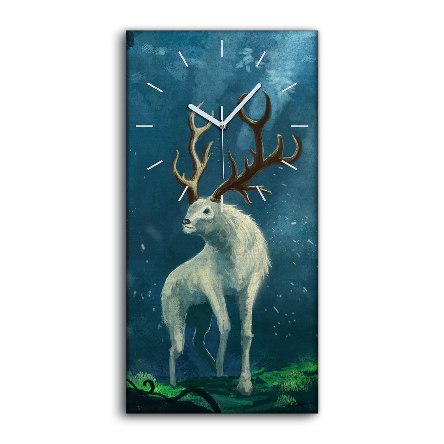 Horloge sur Toile Silencieuse sans Tic-Tac Tableau Mural 30x60 cm