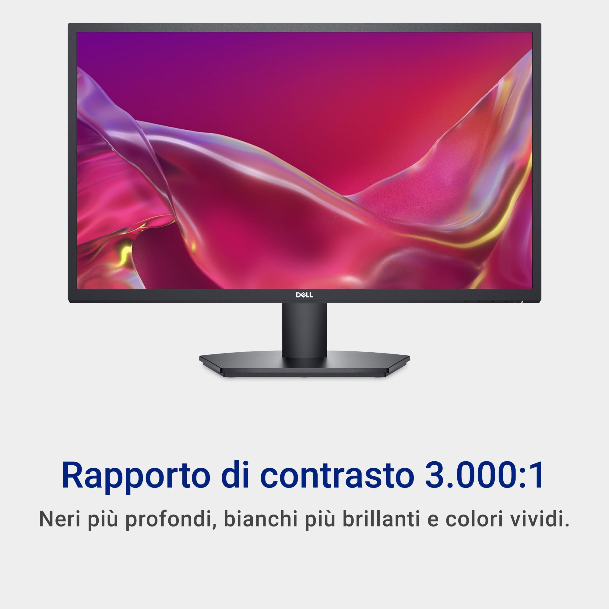 Dell SE2725H 27" Full HD (1920x1080) Monitor, 75Hz, VA, 5ms, VESA (100x100mm), HDMI, VGA, 3 Anni di Garanzia, Nero