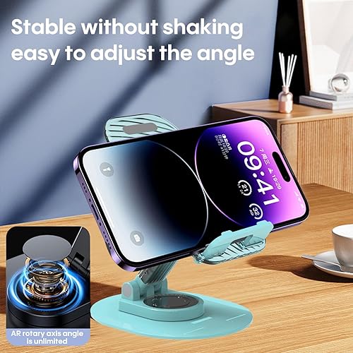 Miniatura 7 de Soporte plegable para teléfono de escritorio, soporte para teléfono en el escritorio compatible con iPhone 15, 14, 13 Pro Max Mini, adecuado para