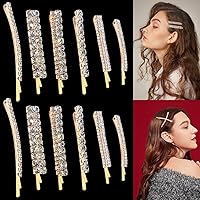 Vista 7 de 12 pinzas para el pelo de novia con diamantes de imitación, horquillas de pelo de aleación de diamantes de imitación, pinzas de pelo de cristal