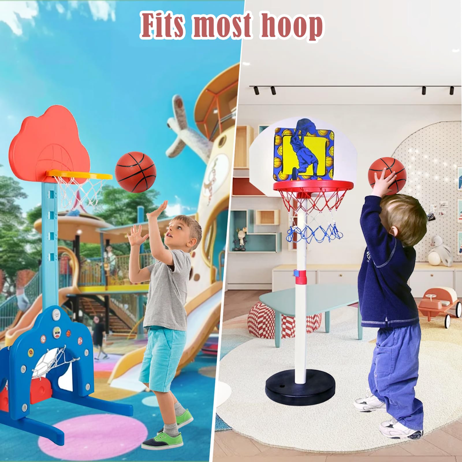 Coriver 5 Pack Small Basketballs for Kids Mini Inflatable Basketball Set including Pump - Image 4