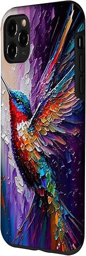 Miniatura 2 de Funda para iPhone 11 Pro Max con diseño de pájaro colorido de colibrí