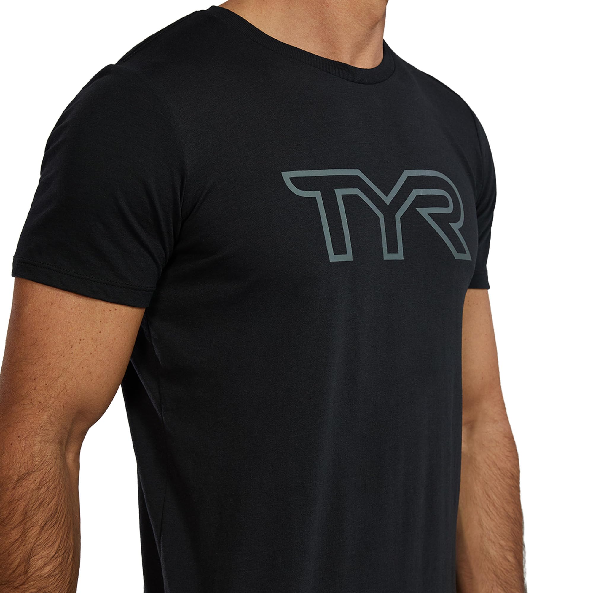 TYR Ultrasoft lekka koszulka z krótkim rękawem z dużym logo Tech