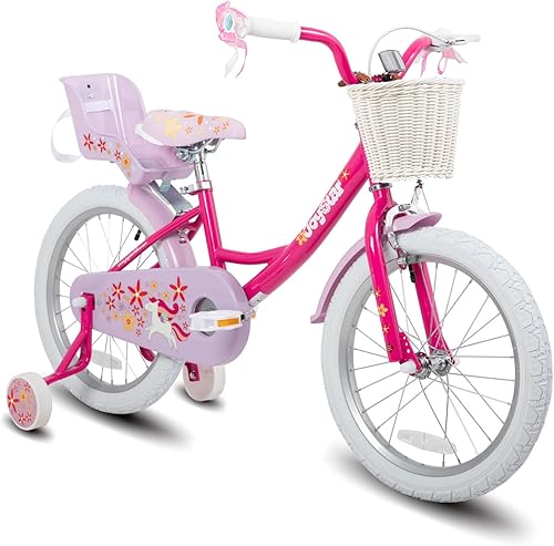 Miniatura 9 de JOYSTAR Bicicleta de hadas para niñas y niños de 2 a 9 años, ruedas de 12 a 18 pulgadas, ruedas de entrenamiento incluidas, bicicleta para niñas