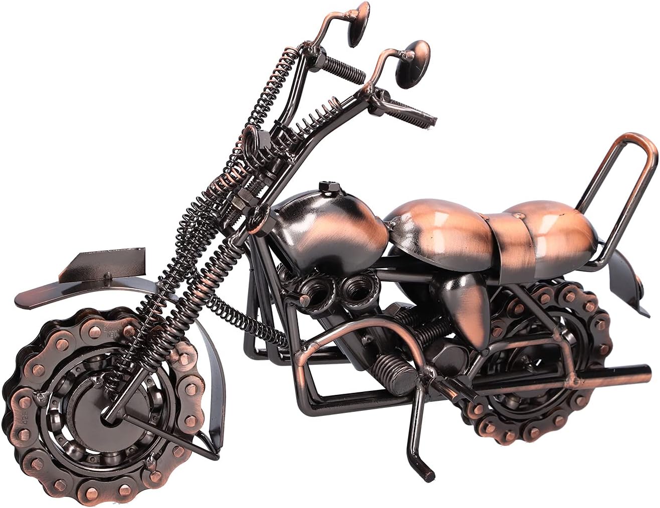 Metal Motorcycle Model,Motorcycle Model Motor Decor,Vintage Iron Motorcycle Model,Vintage Bronze Motorcycle Model for Home Decor, Bars, and Gift Giving Ideal for Collectors and