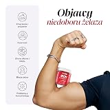 Żelazne żelki z witaminą C – bez cukru i glutenu – dla układu odpornościowego i metabolizmu energetycznego – wegańskie – alternatywa dla tabletek żelaznych – witaminy dla kobiet i mężczyzn – 60 gumek