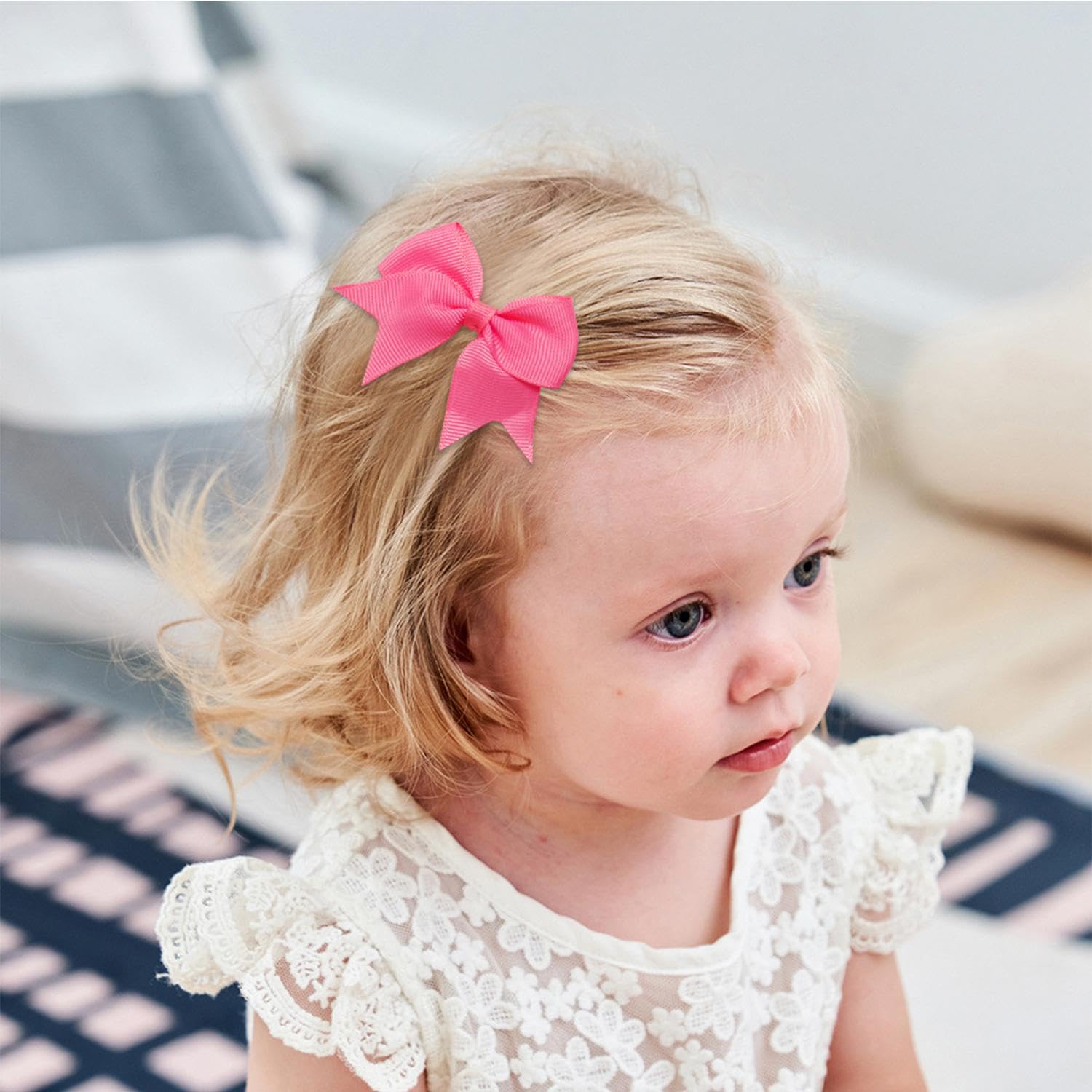50 fermagli per capelli, copricapo per bambini, graziosi fermagli per capelli, con fiocco colorato, accessori per abbigliamento