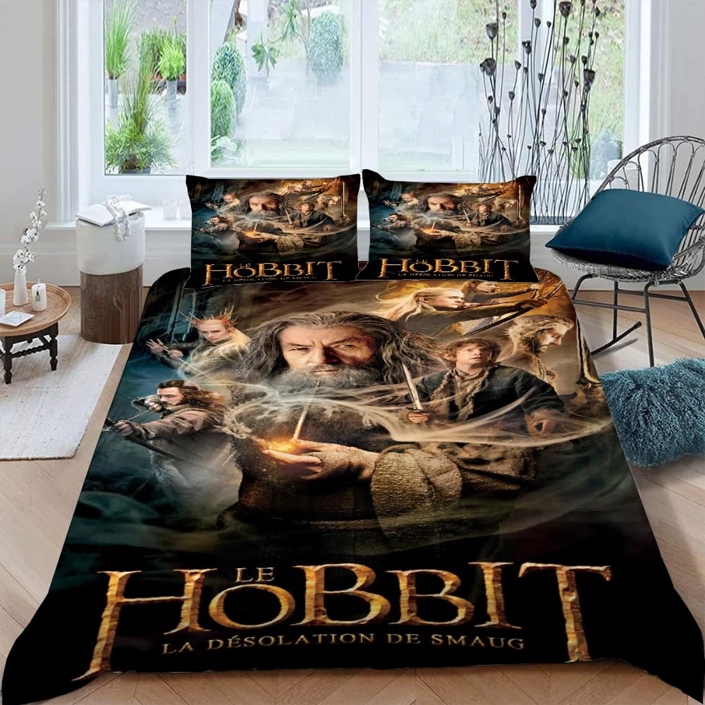 LORDOS Bettwäsche 135x200cm 100% Baumwolle 3-teiliges Bettwäsche-Set