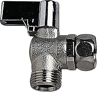 Wirquin 10724126 Robinet d'arrêt équerre 1/4 tour en laiton chromé R29 pour chasse d'eau wc, chromé