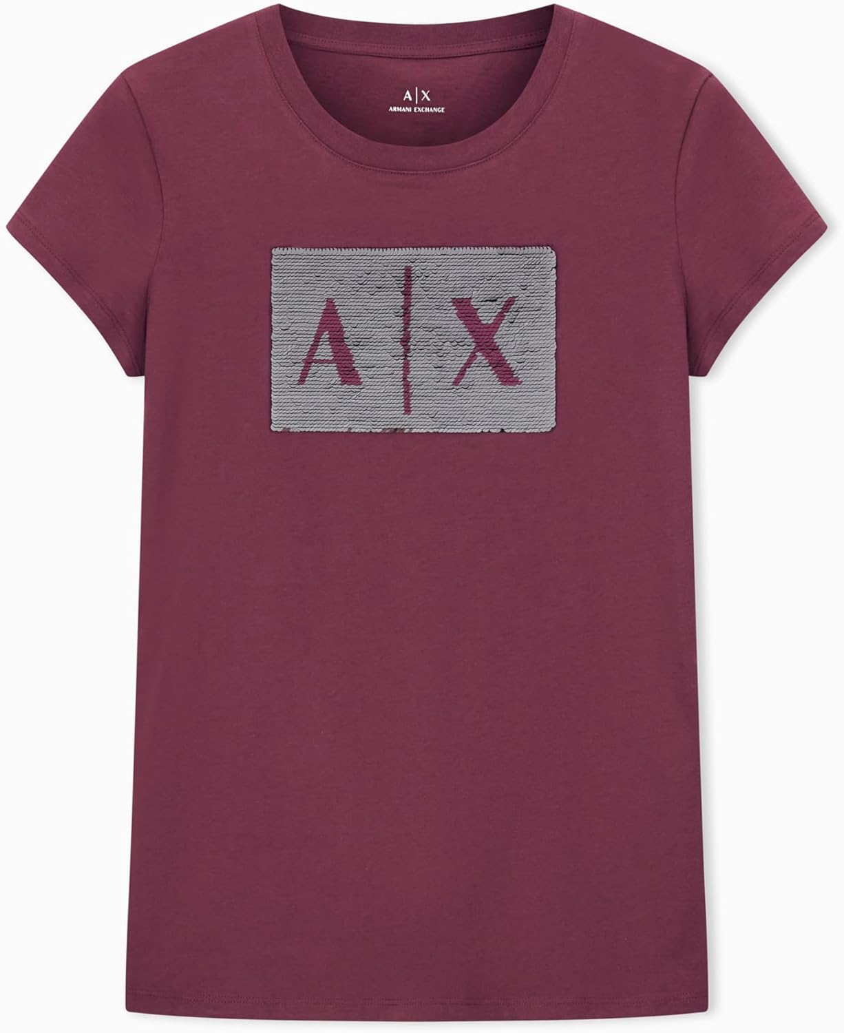 Armani Exchange Women's Box Logo Sequin Tee