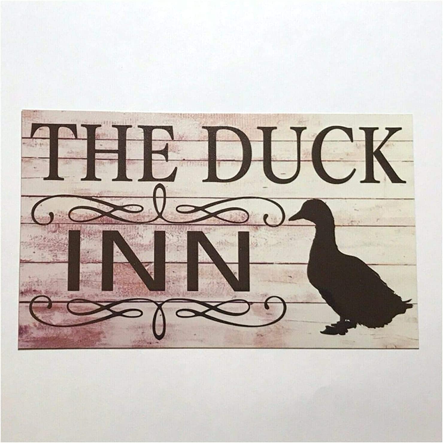 Metal Tin Sign Duck Inn Ducks Coop Sign Eggs Rustic Wall Plaque Country Poultry Vintage Decoration 5.5x8inch