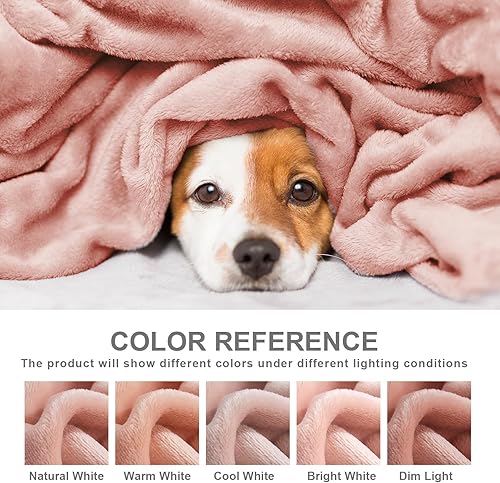 Vista 244 de Hansleep Manta de vellón tamaño individual, color verde azulado, suave y acogedora manta de franela mullida para cama, sofá, viajes, campamento