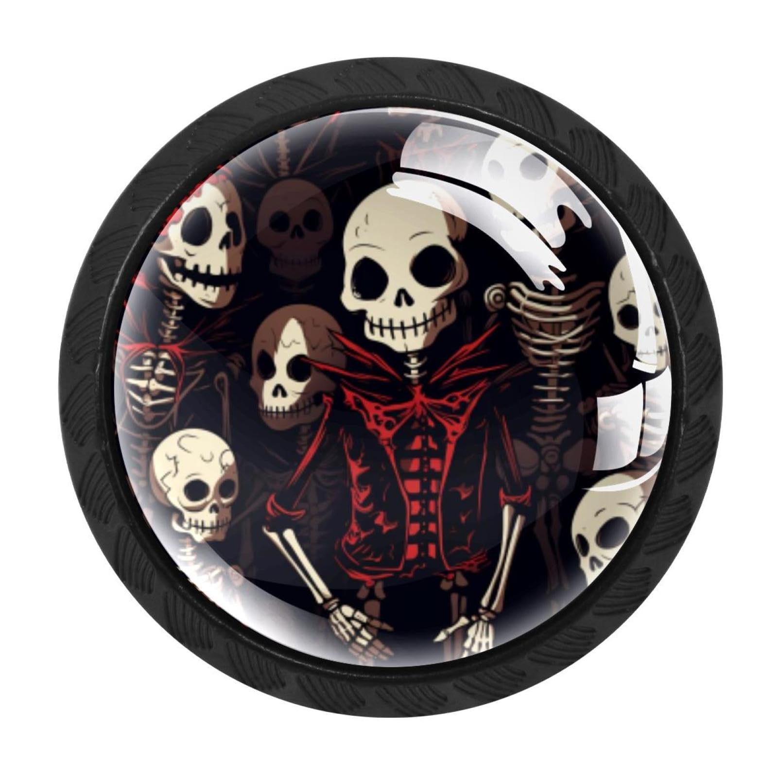 Chenzzzz Multicolored 12 4 Pieces Skeleton Drawer Knobs, 35Mm Black Cabinet Knobs, Drawer Pulls And Knobs, Dresser Drawer Knobs, Cabinet Hardware Kitchen Cabinet Knobs