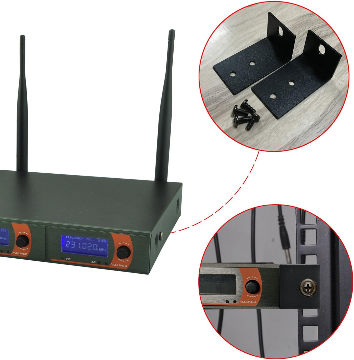 Authеntіс Crаzу Dеаlѕ Wireless Microphone System, FREEBOSS 4 Channel VHF Wireless Microphone Set with 4 Handheld Mics, Metal Receiver, Ideal for Church, Meeting, Karaoke, Wedding (FB-V04)