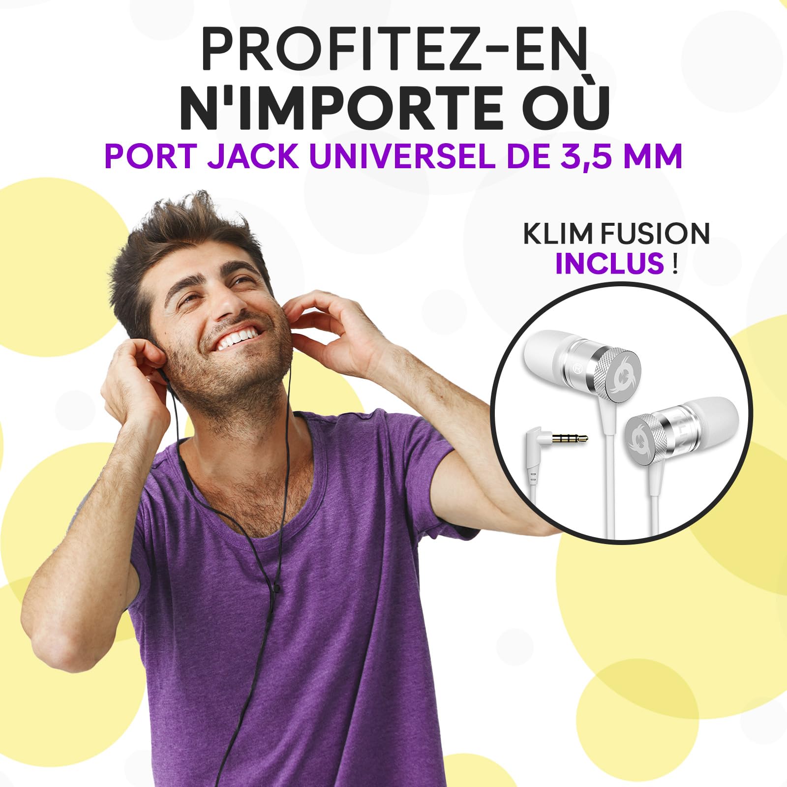 Cassette Player KLIM K7 avec écouteurs Fusion - Lecteur Cassette Audio - Convertisseur Audio en MP3 - Microphone et Haut-Parleur intégrés - Batterie Rechargeable - Ecouteurs - Carte SD 16GB - Noir