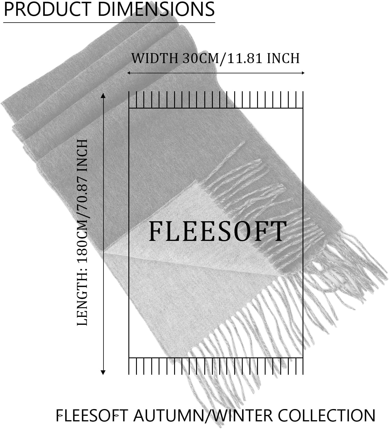 100% Wool Plaid Scarf for Men and Women, Winter Warm Long Scarves for Cold Weather