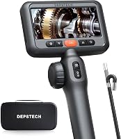 DEPSTECH 6 mm Forgatható Endoszkóp Kamera 210° Mozgatható Fejjel, 1080P Felbontás, 4,5" IPS Kijelző, Vízálló Csőkamera Autószereléshez, 1,5  1