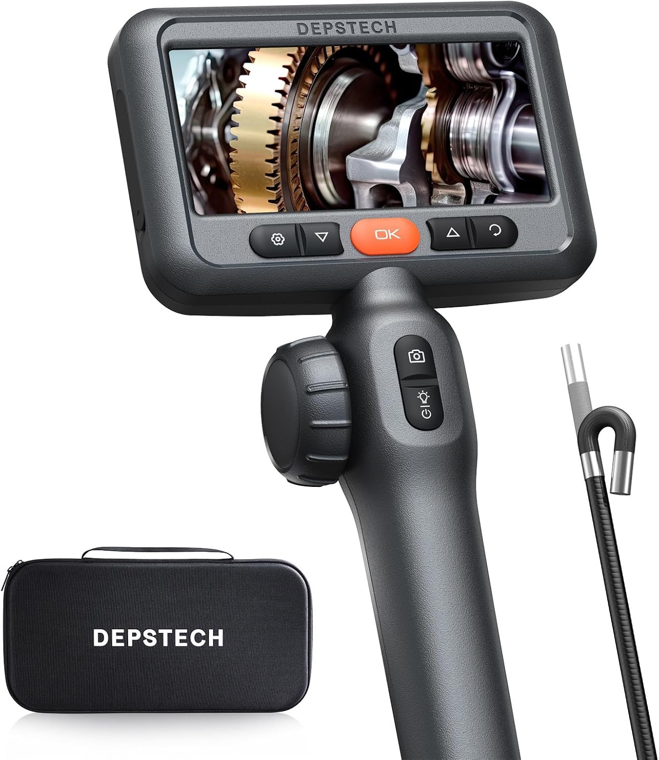 DEPSTECH DS650 Articulating Borescope with handle and probe