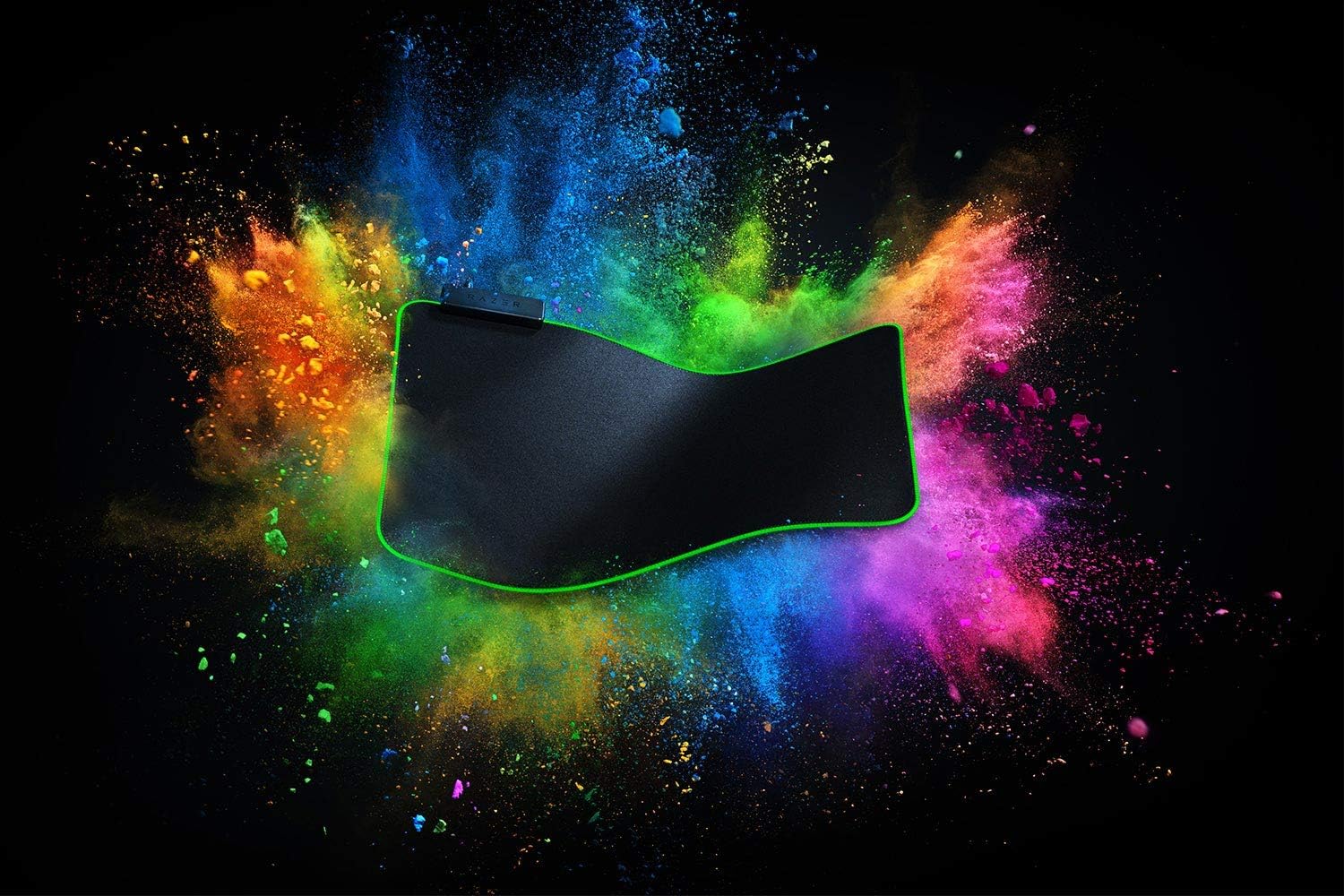 Razer Goliathus Extended Chroma - Soft Extended Gaming Mouse Mat With Razer Chroma RGB Lighting (Cable Holder, Fabric Surface, Quilted Edge, Optimized For All Mice) Black Goliathus Chroma Black Extended