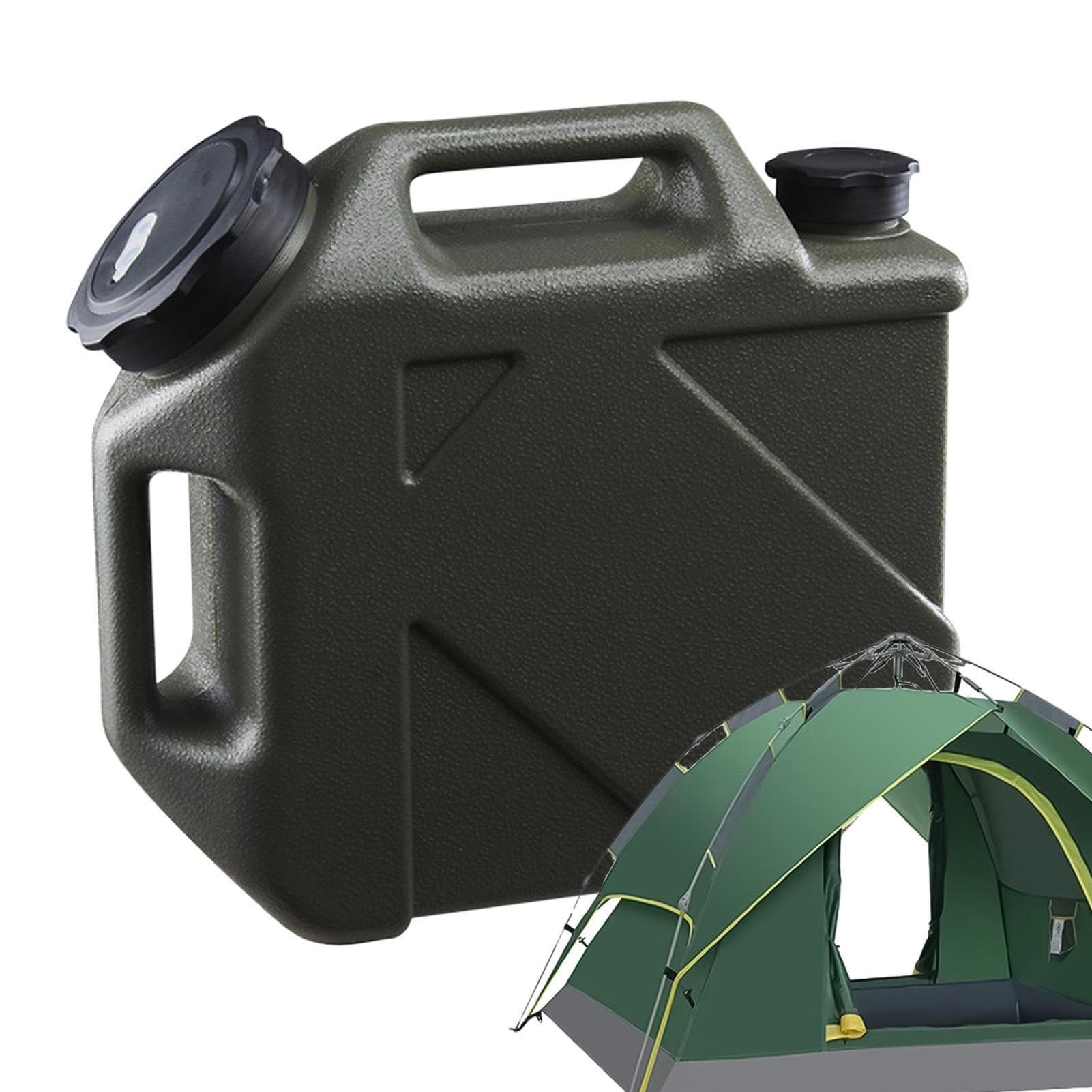 Metal Water Container, 10L Jerry Can With Spigot, Water Can Tank Petrol Storage Can, Portable With Oil Tubing Automation Motor No Leakage Militarys Green Water Tank Thick Barrel For BBQ Hiking Picnic