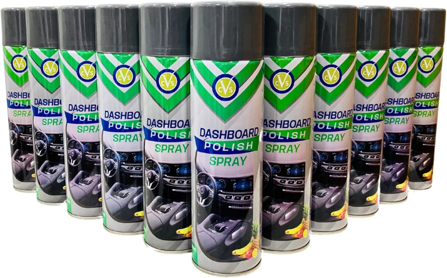 CVS - Spray de silicona para salpicadero de coche: limpia, brilla y protege el interior del coche, restaura el brillo, limpiador interior del coche, elimina la suciedad, el polvo y los residuos, aroma